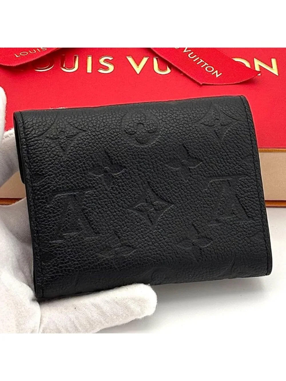 Louis Vuitton Wallet Monogram Empreinte Victorine Black